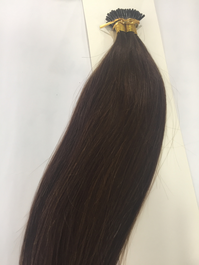 Virgin Peruvian #4 Human Hair I Tip Weft Straight Stick Tip Keratin Hair Extensions  100s YL176